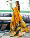 Turmeric Yellow Silk Woven Banarasi Saree