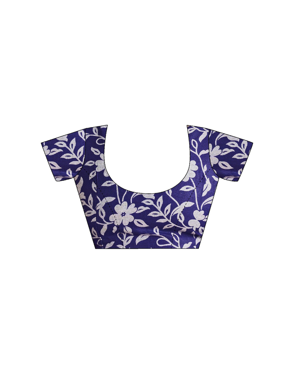 Blue Cotton Printed Saree