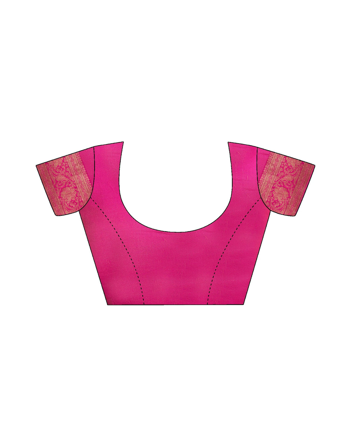 Magenta Silk Woven Banarasi Saree