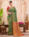 Green Silk Woven Patola Saree