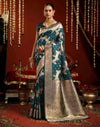 Blue Silk Woven Banarasi Saree
