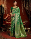 Green Silk Woven Banarasi Saree