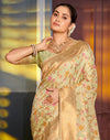 Pista Green Silk Woven Banarasi Saree