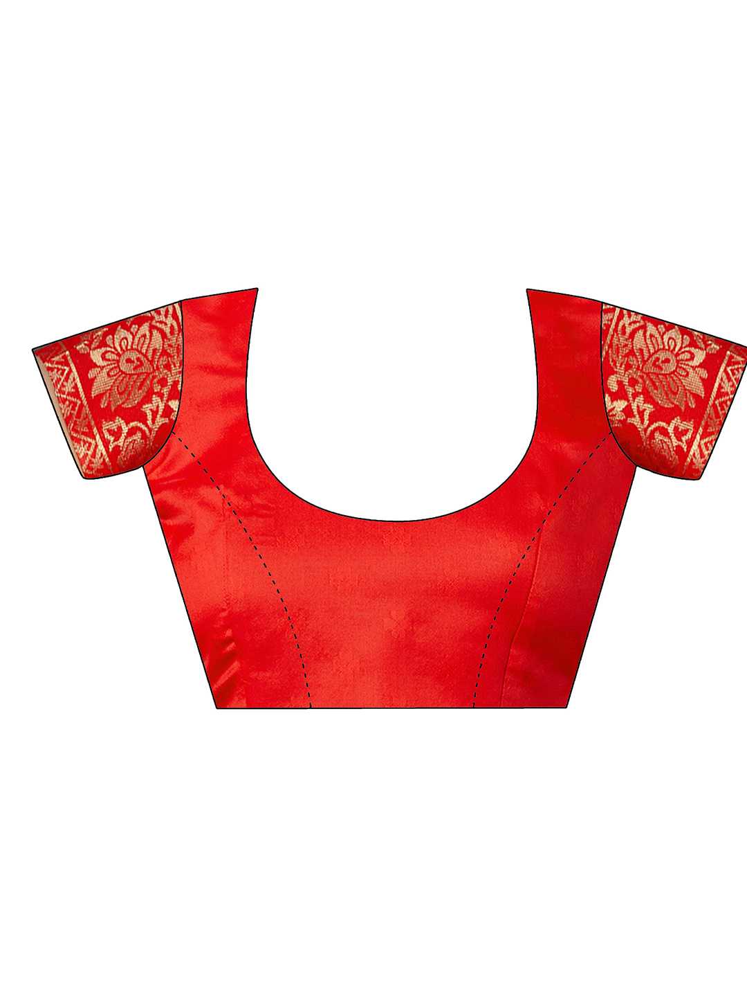Red Silk Woven Banarasi Saree