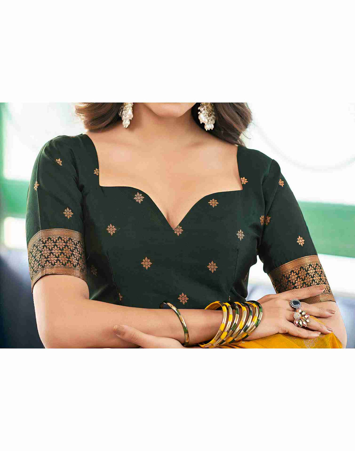 Turmeric Yellow Silk Woven Banarasi Saree