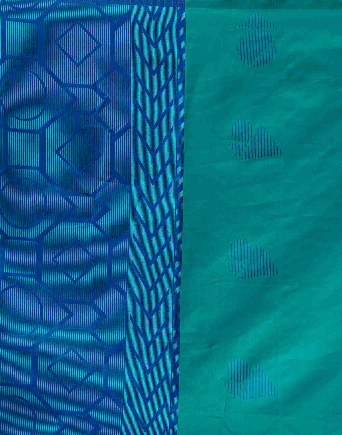 Teal Green Silk Woven Banarasi Saree