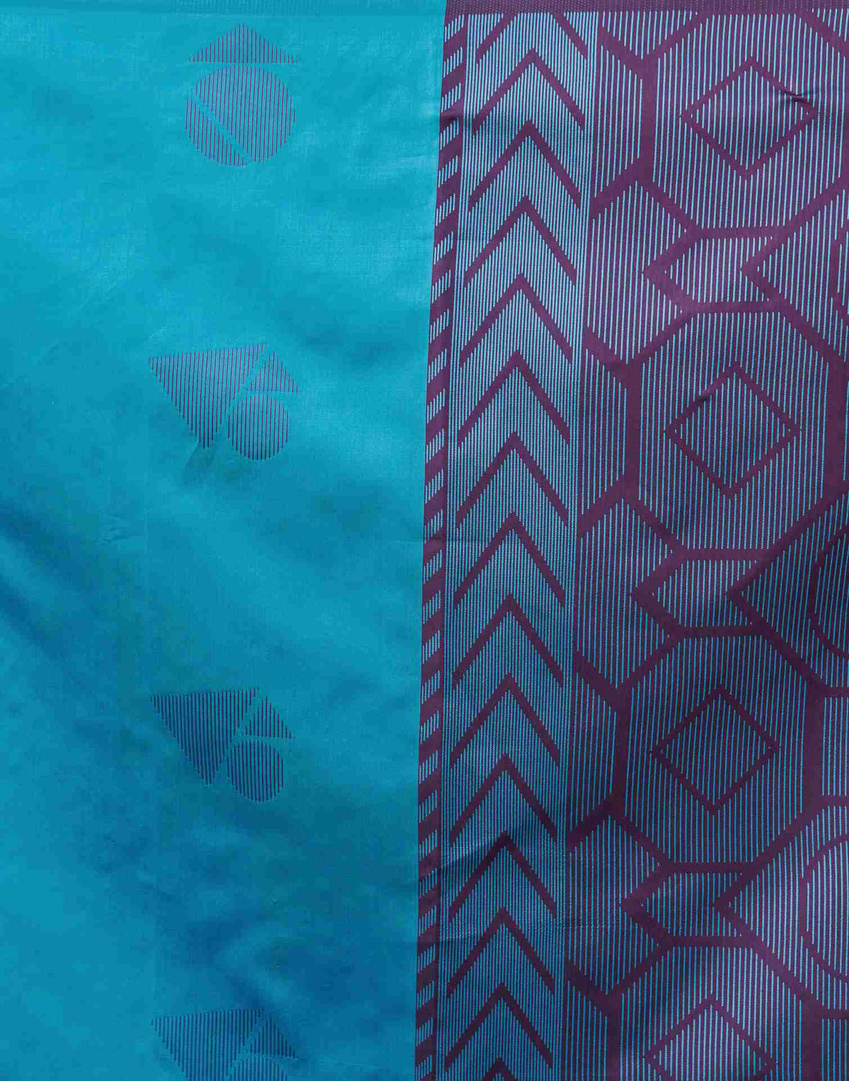 Teal Blue Silk Woven Banarasi Saree