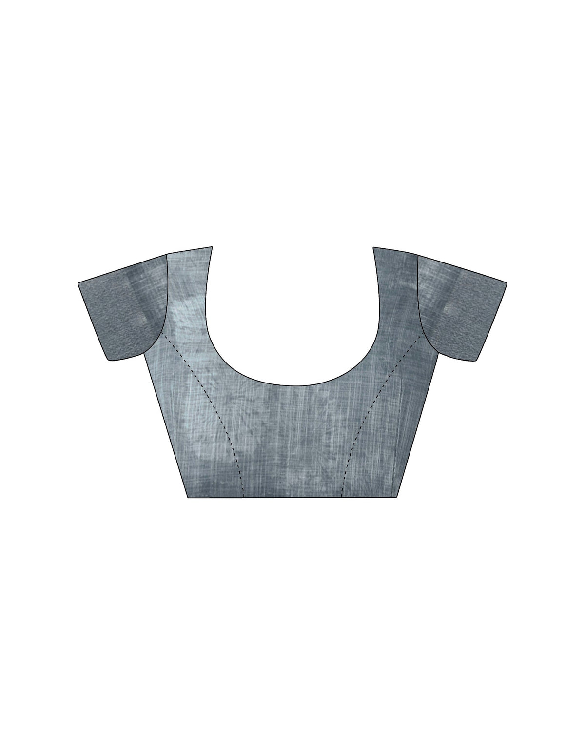 Ready To Wear Grey Linen Printed Saree