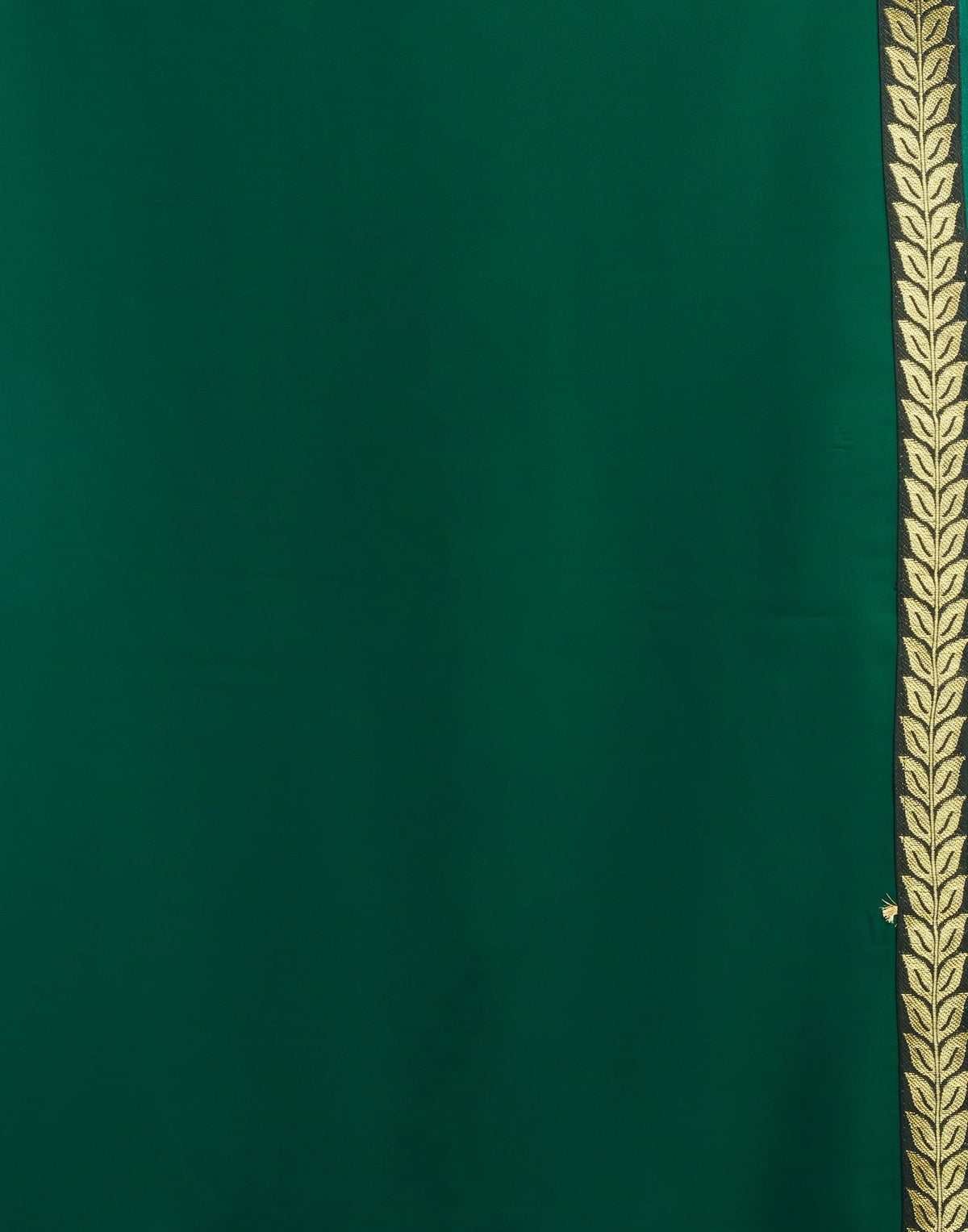 Dark Green Georgette Plain Saree