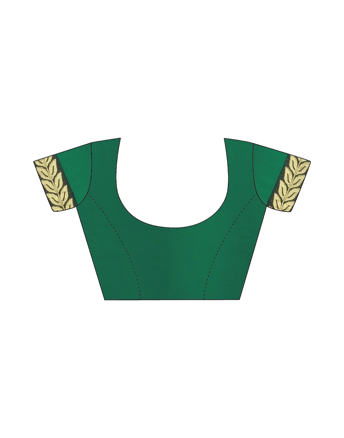 Dark Green Georgette Plain Saree