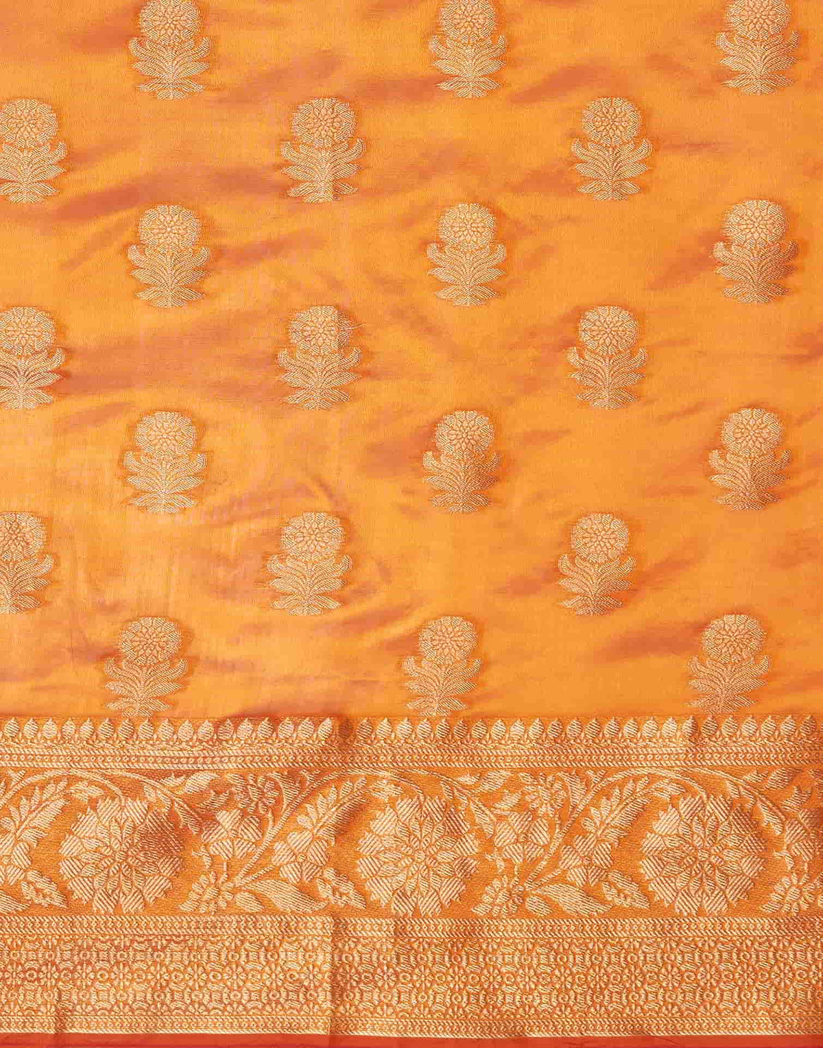 Turmeric Yellow Silk Woven Banarasi Saree