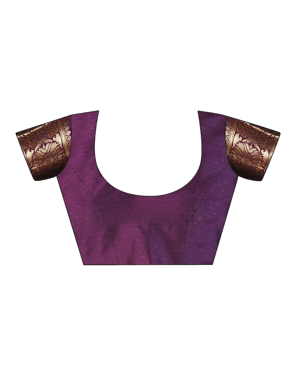 Dark Purple Silk Woven Banarasi Saree