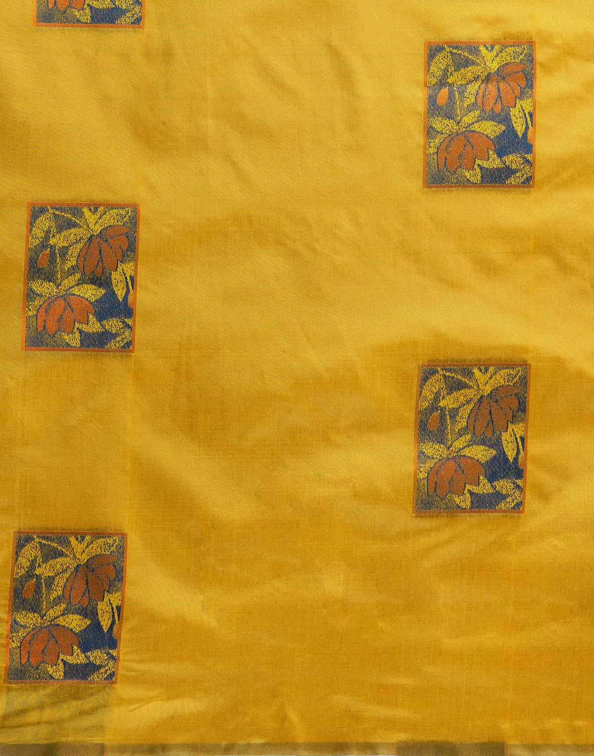 Turmeric Yellow Silk Woven Banarasi Saree