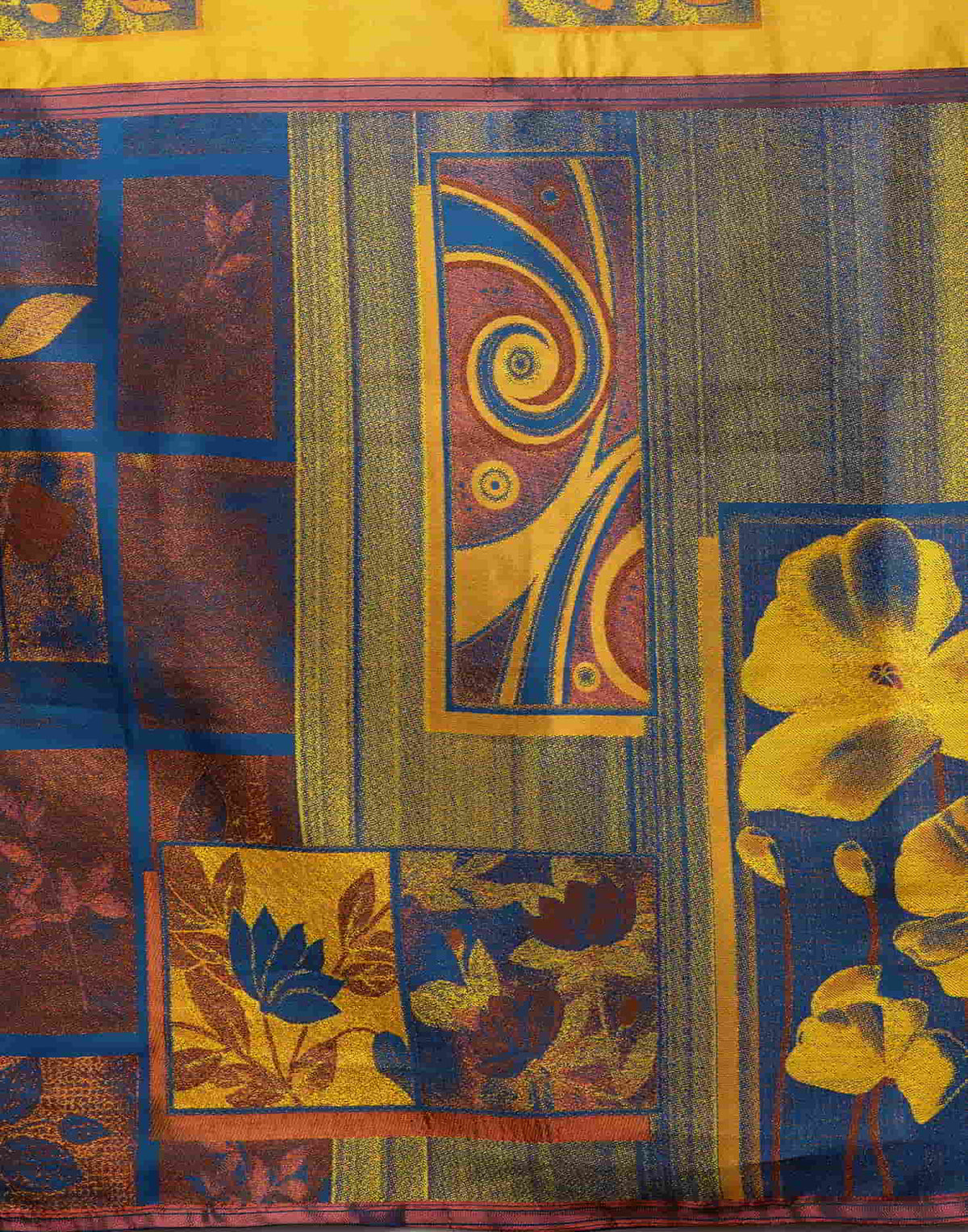 Turmeric Yellow Silk Woven Banarasi Saree