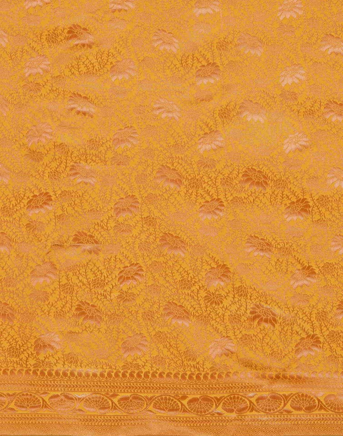 Turmeric Yellow Silk Woven Banarasi Saree