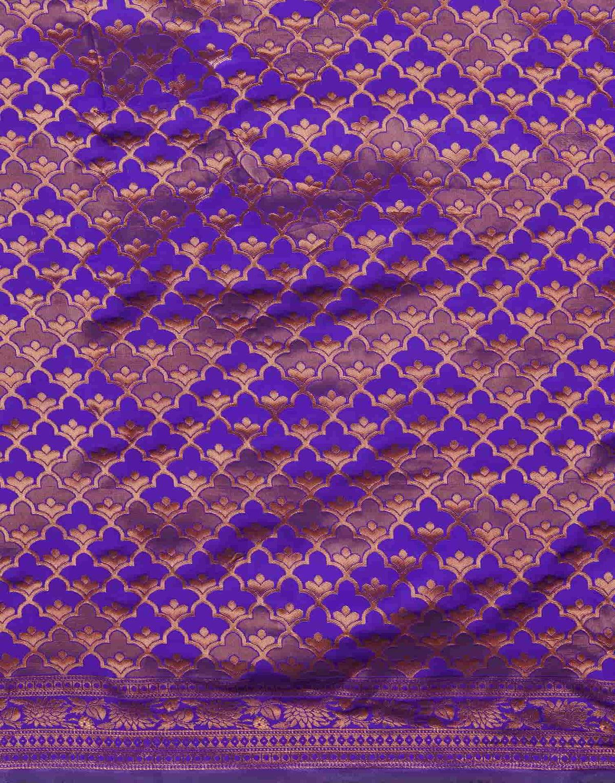Violet Silk Woven Banarasi Saree
