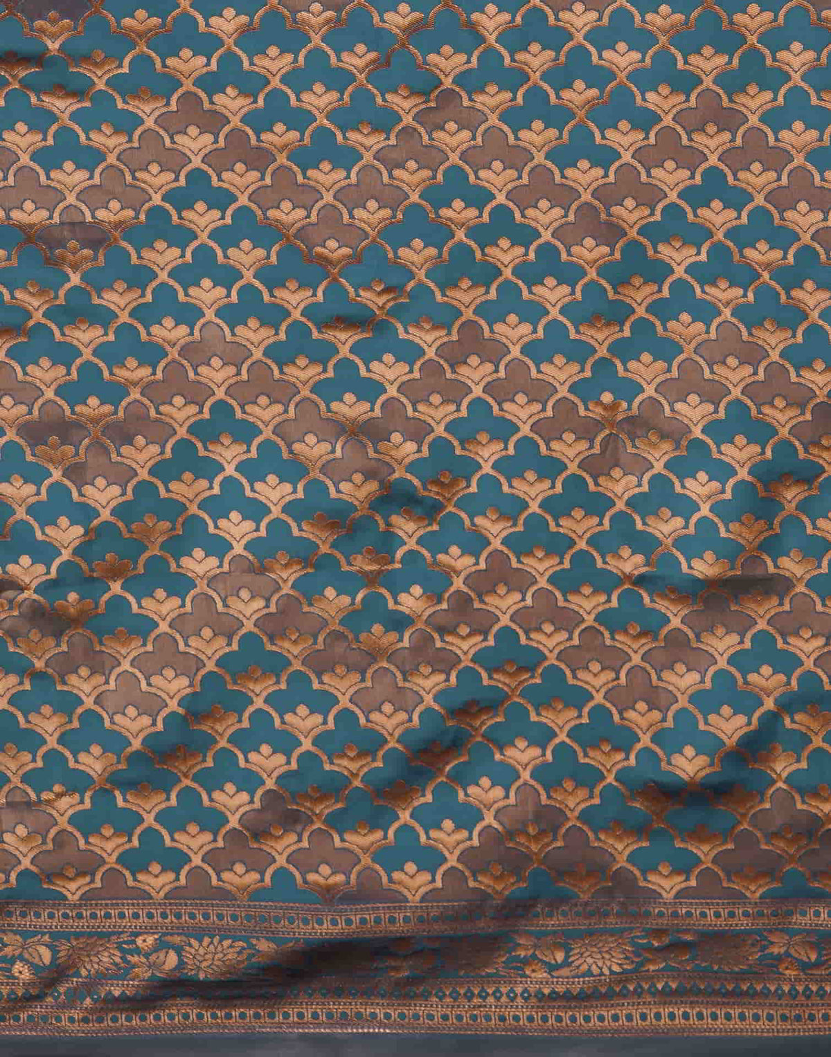 Rama Blue Silk Woven Banarasi Saree