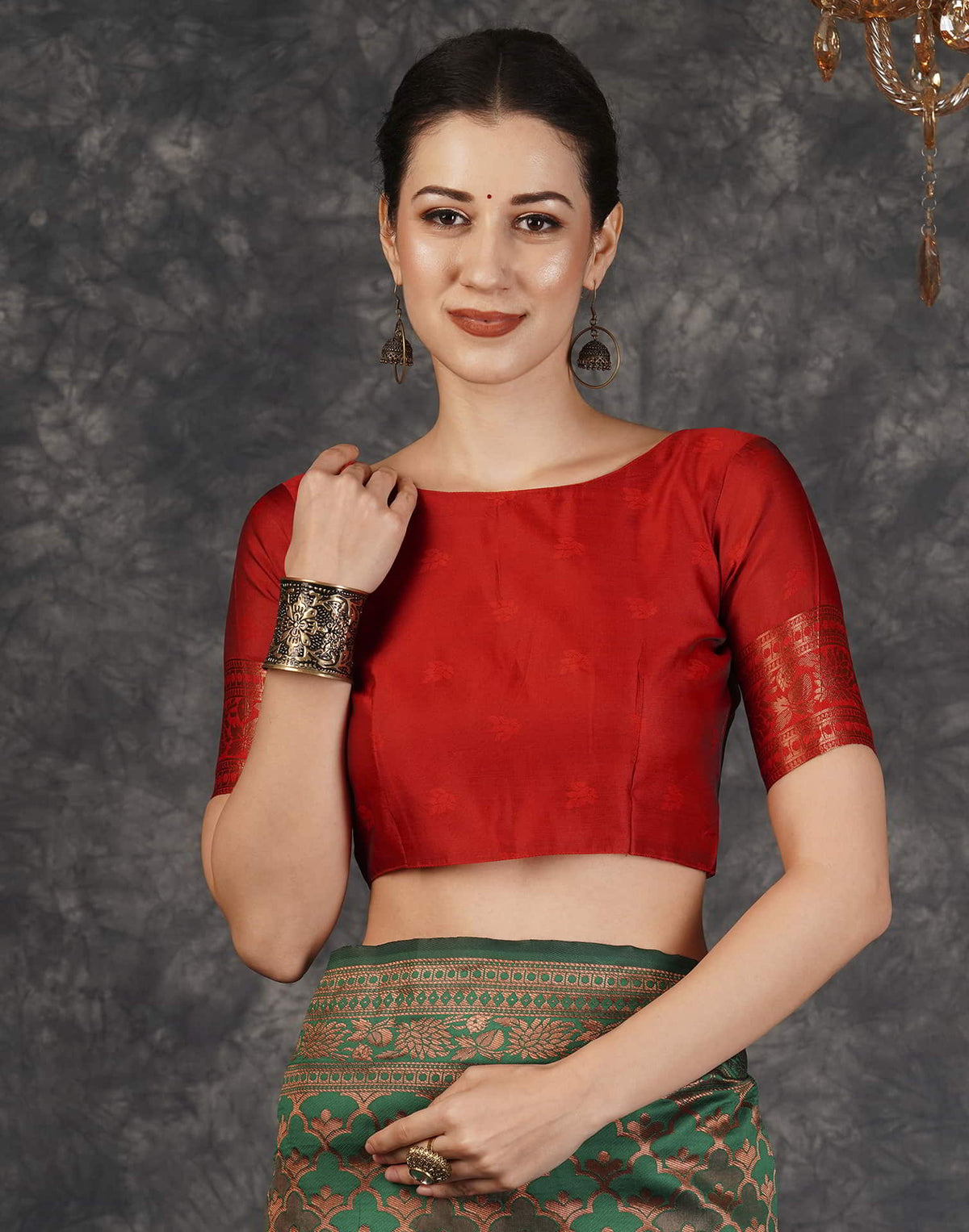 Dark Green Silk Woven Banarasi Saree