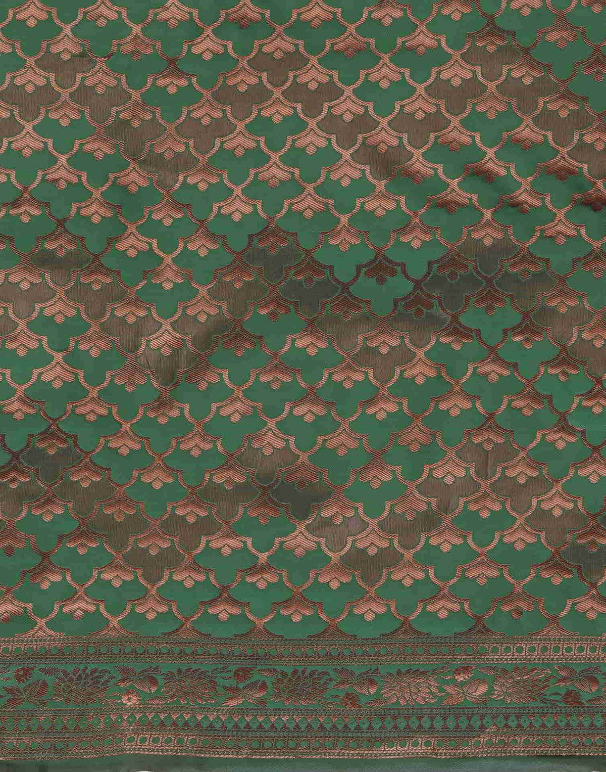 Dark Green Silk Woven Banarasi Saree
