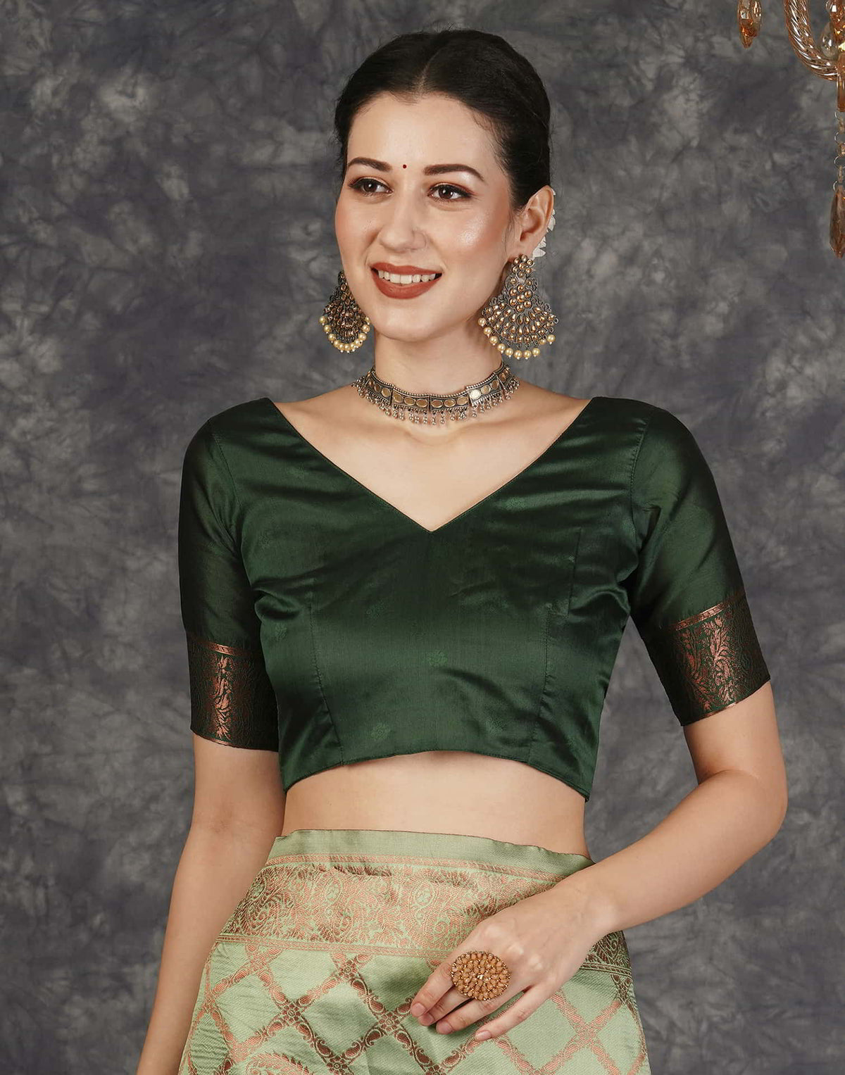 Pista Green Silk Woven Banarasi Saree
