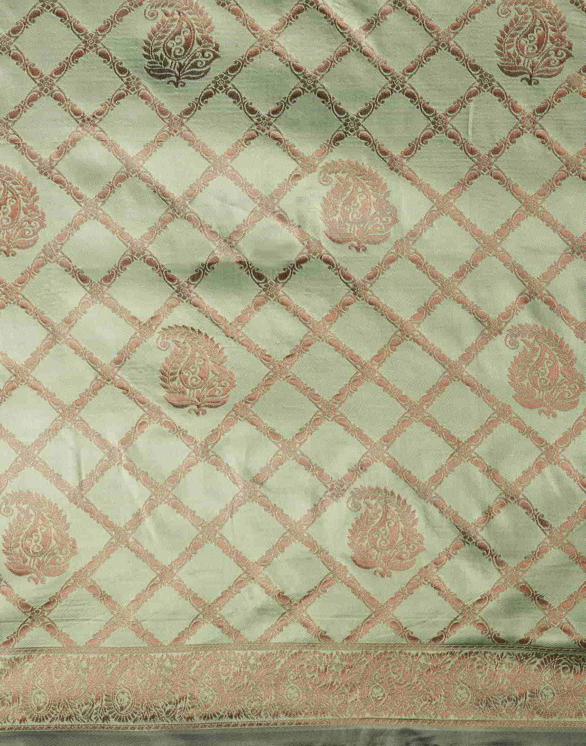 Pista Green Silk Woven Banarasi Saree