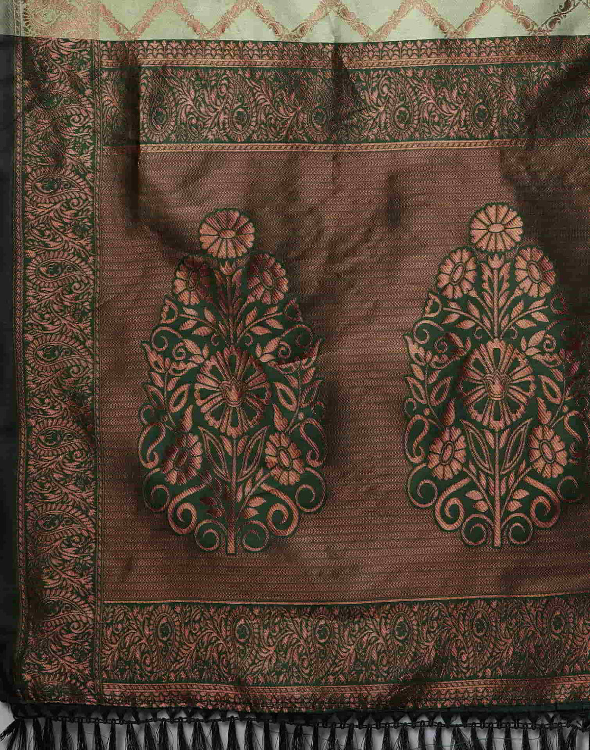 Pista Green Silk Woven Banarasi Saree