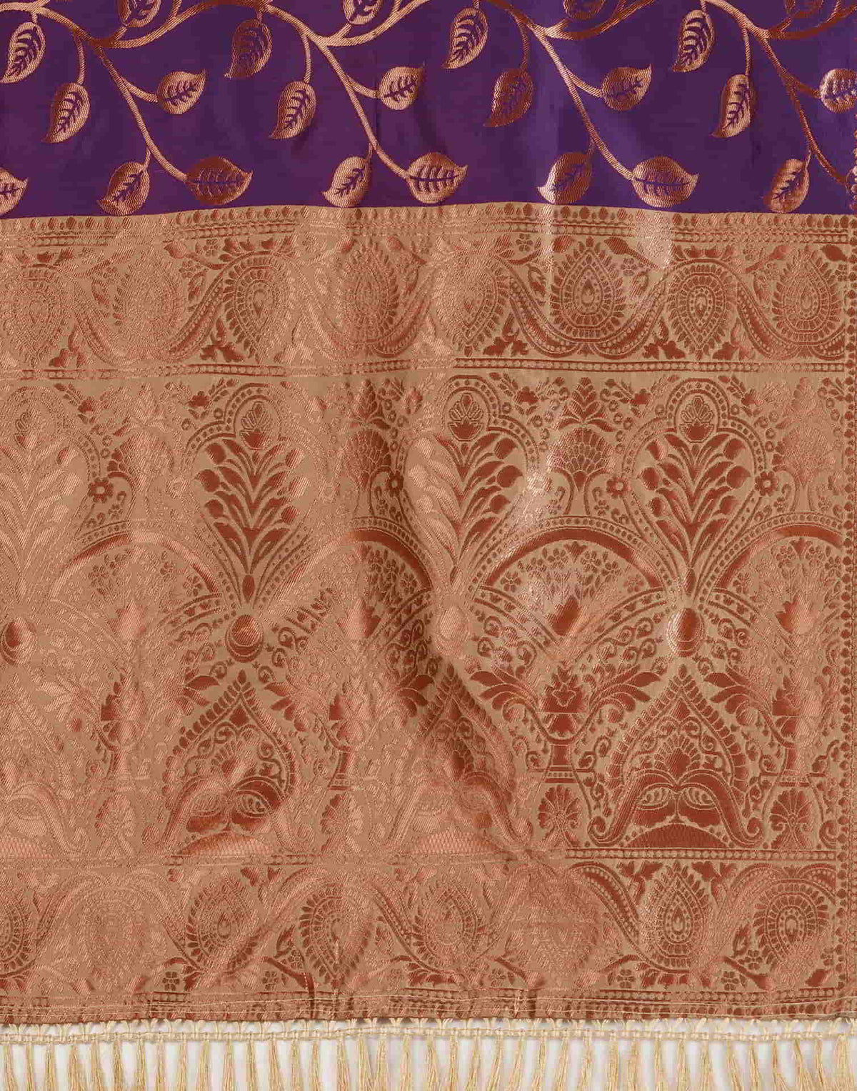 Dark Purple Silk Woven Banarasi Saree