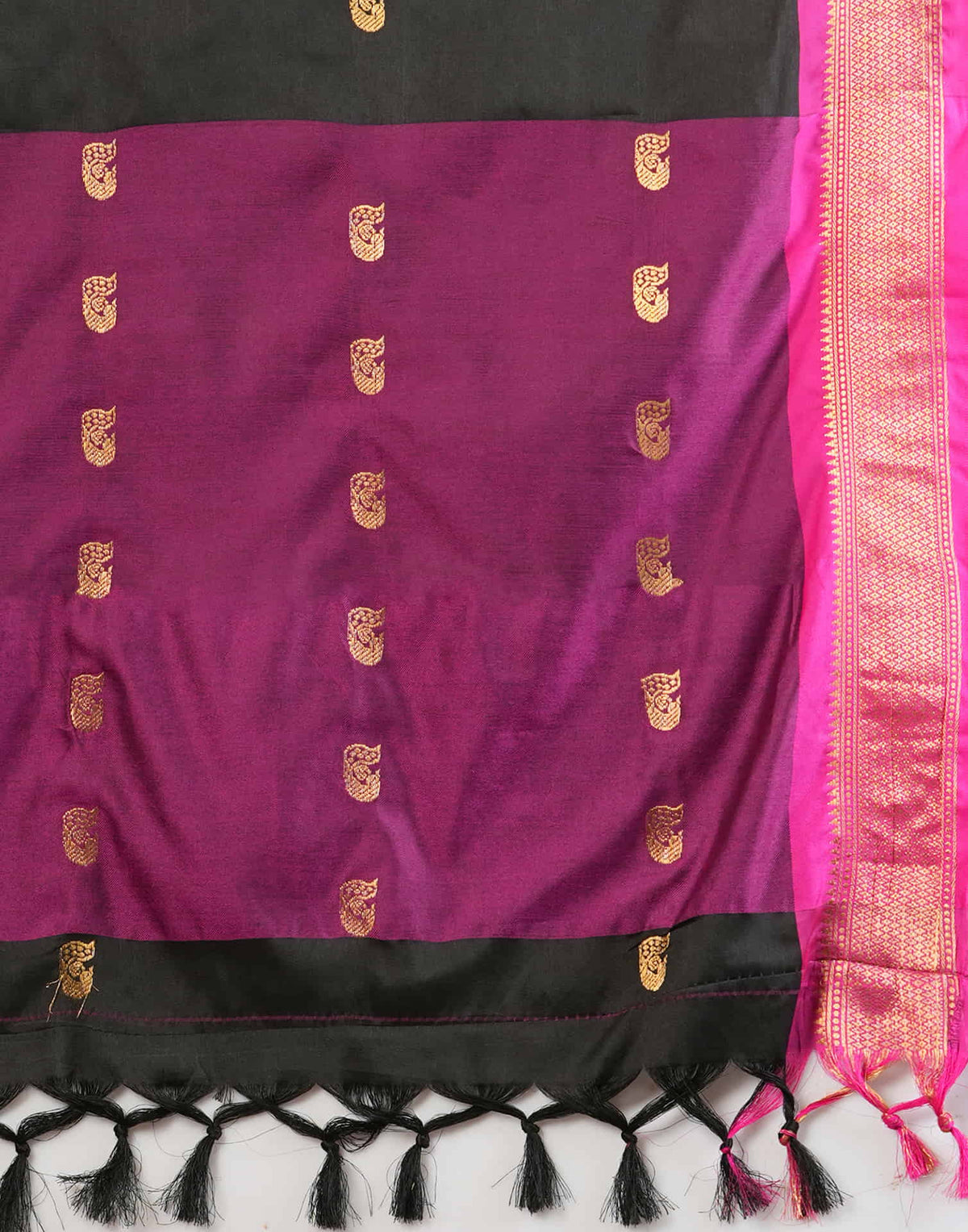 Black Silk Woven Kanjivaram Saree