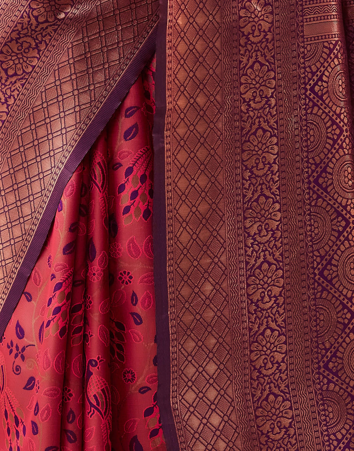 Red Silk Woven Banarasi Saree