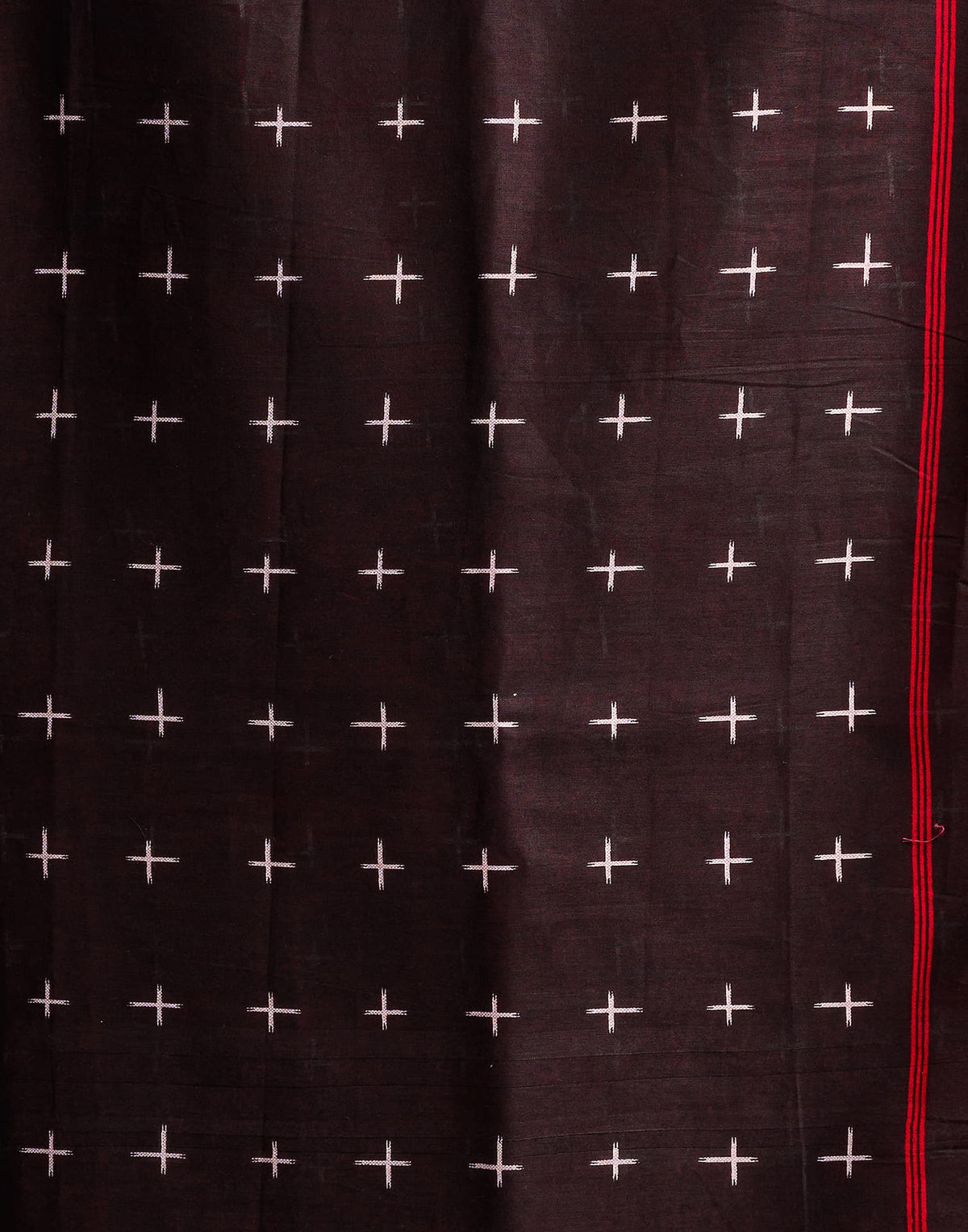 Black Cotton Printed Saree