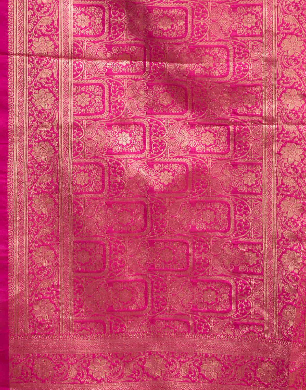 Magenta Silk Woven Banarasi Saree