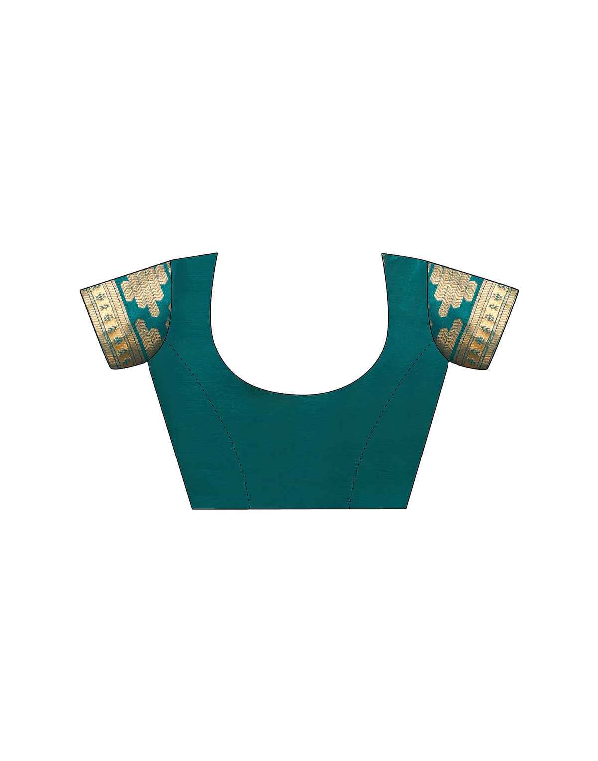 Teal Blue Silk Woven Banarasi Saree
