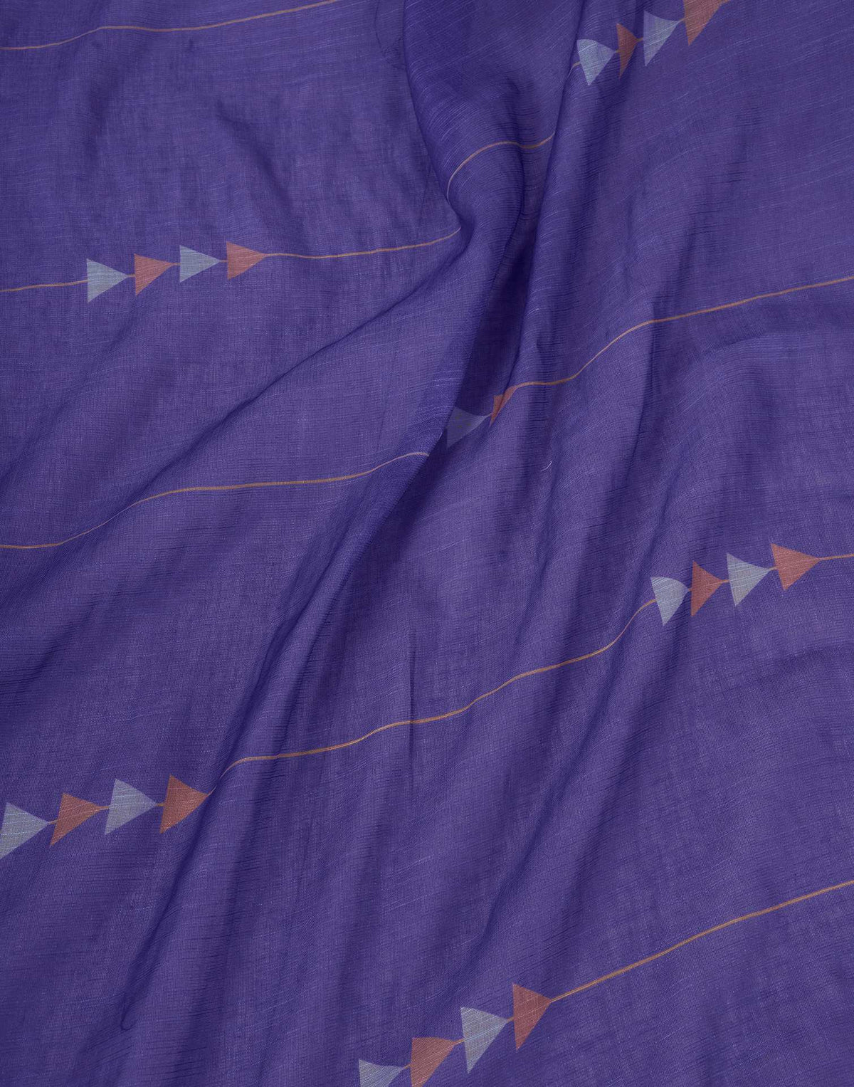 Ready to Wear Purple Linen Printed Saree