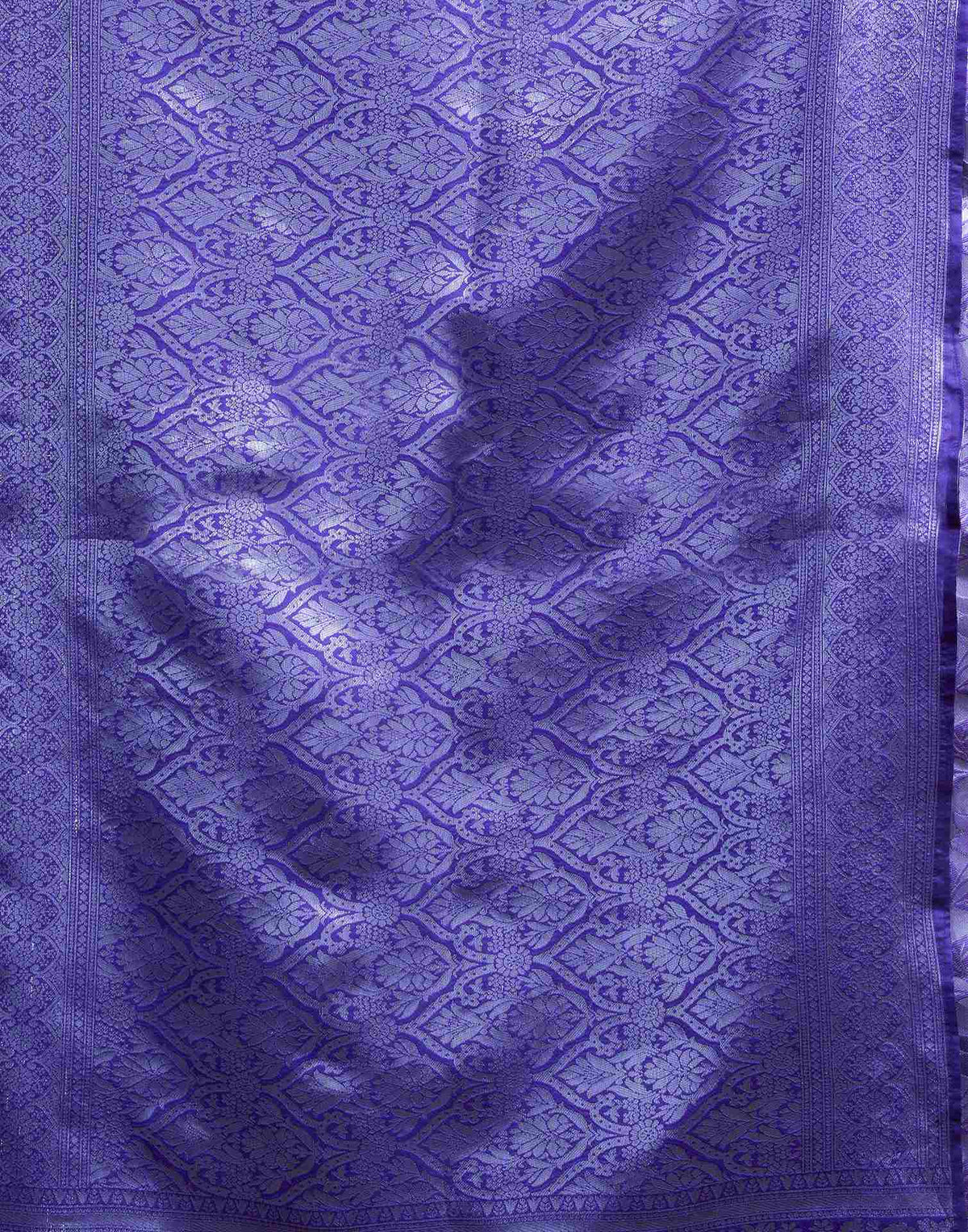 Violet Silk Woven Banarasi Saree