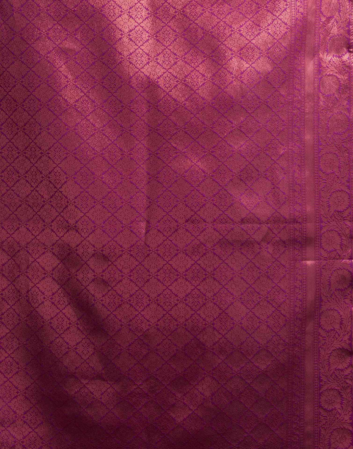 Mauve Silk Woven Banarasi Saree