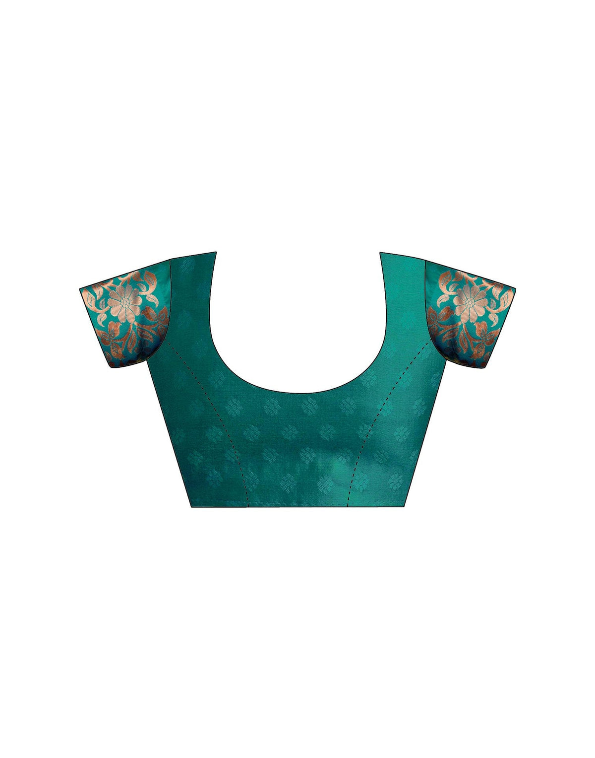 Teal Green Silk Woven Banarasi Saree