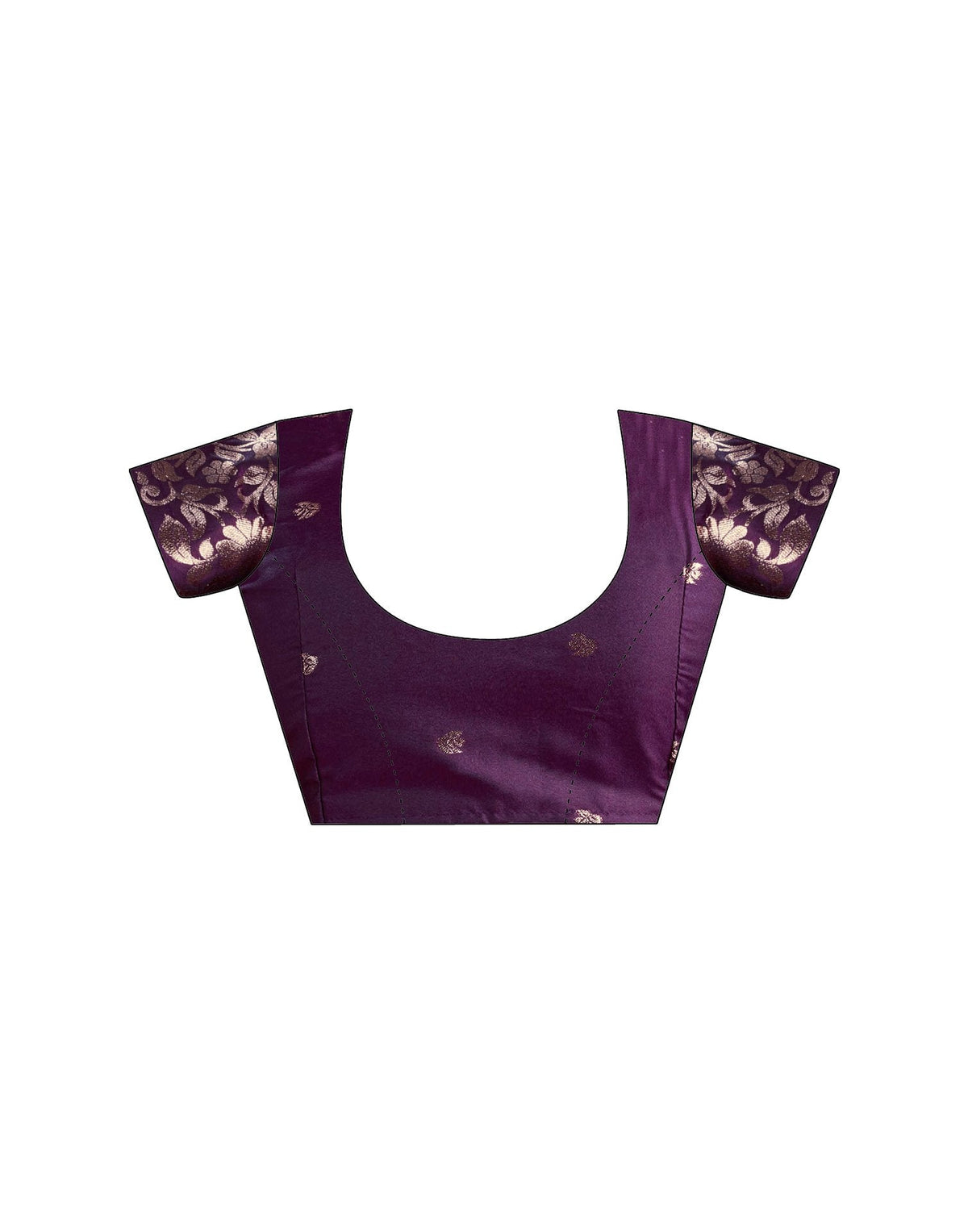 Dark Violet Silk Woven Banarasi Saree