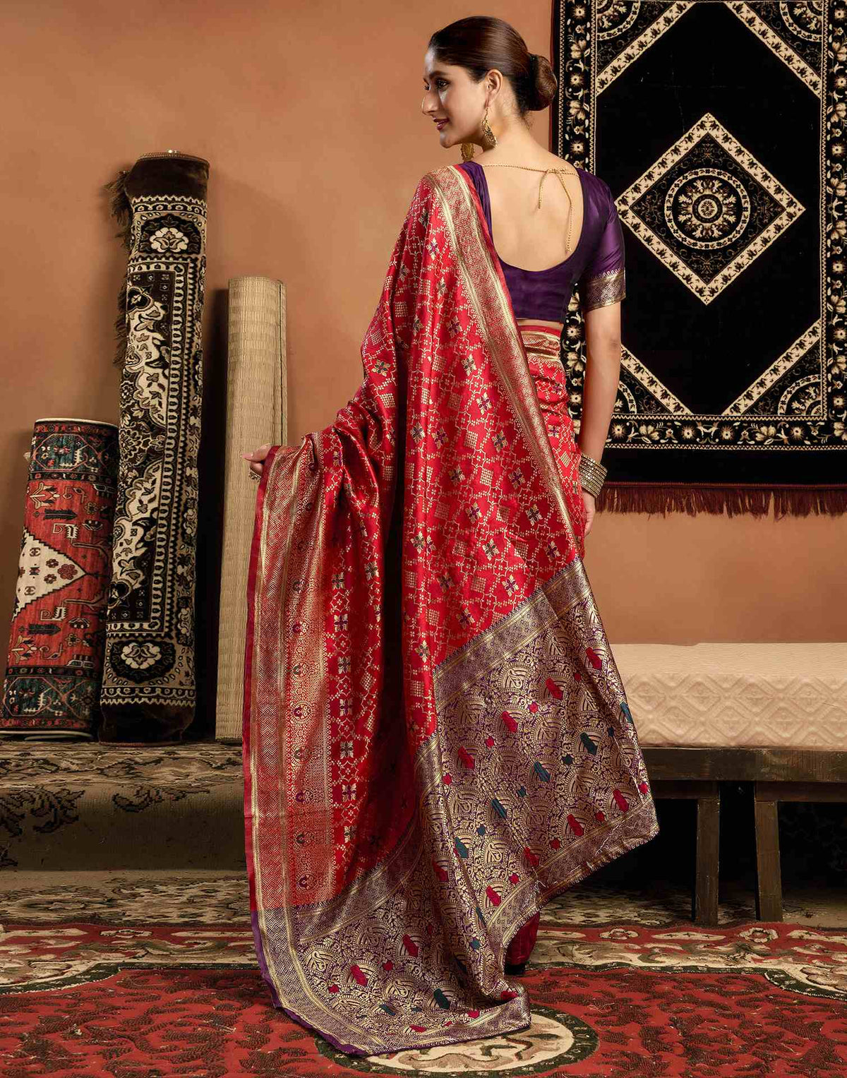 Red Silk Woven Patola Saree