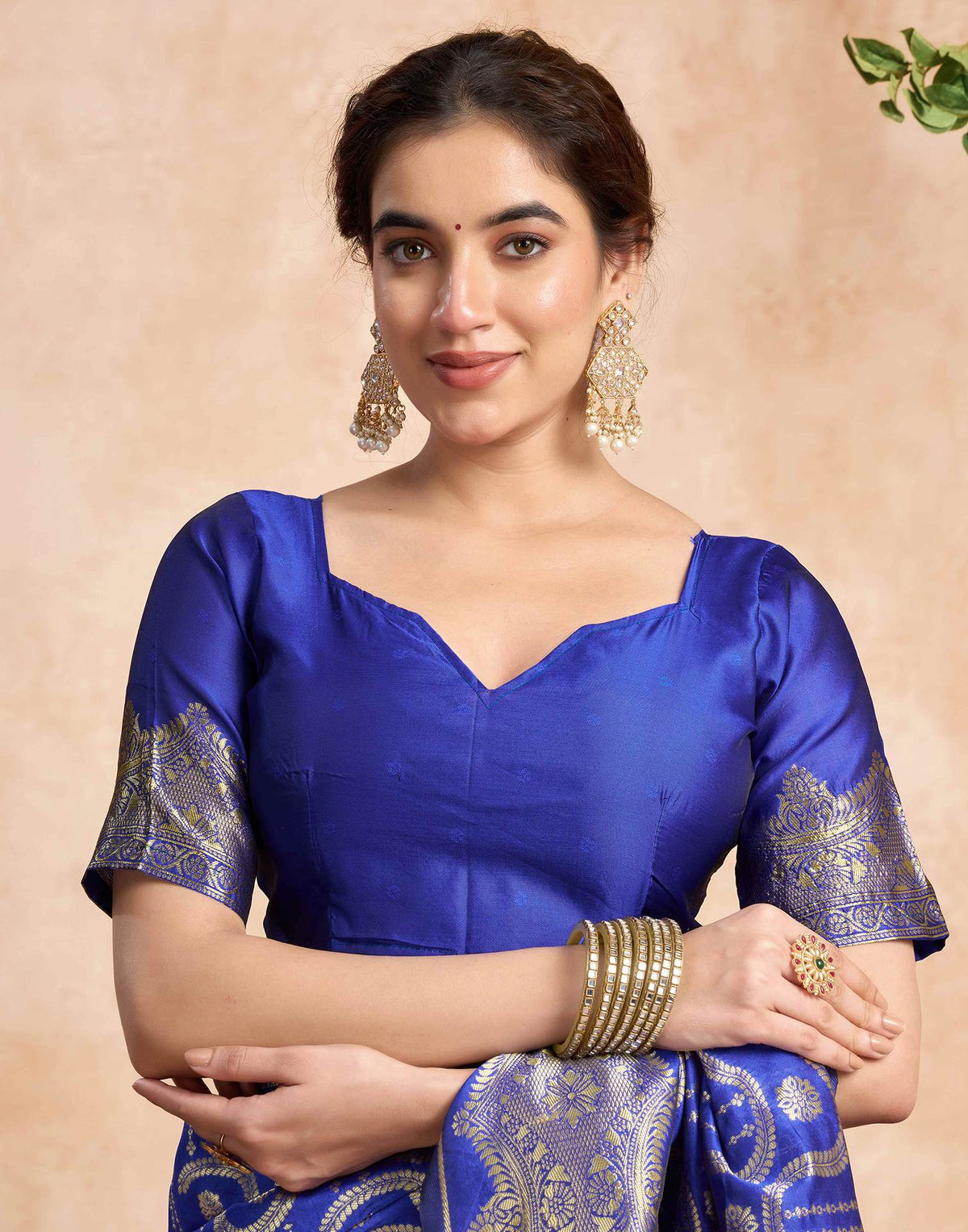 Royal Blue Silk Woven Banarasi Saree