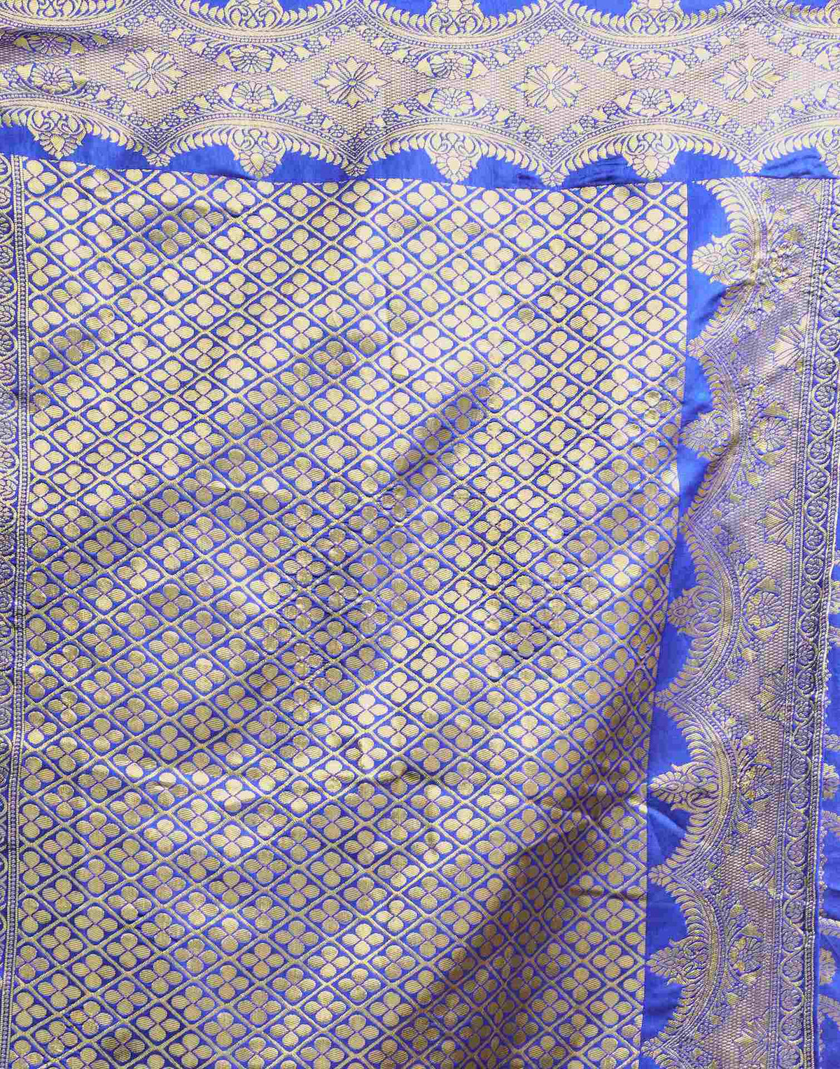 Royal Blue Silk Woven Banarasi Saree