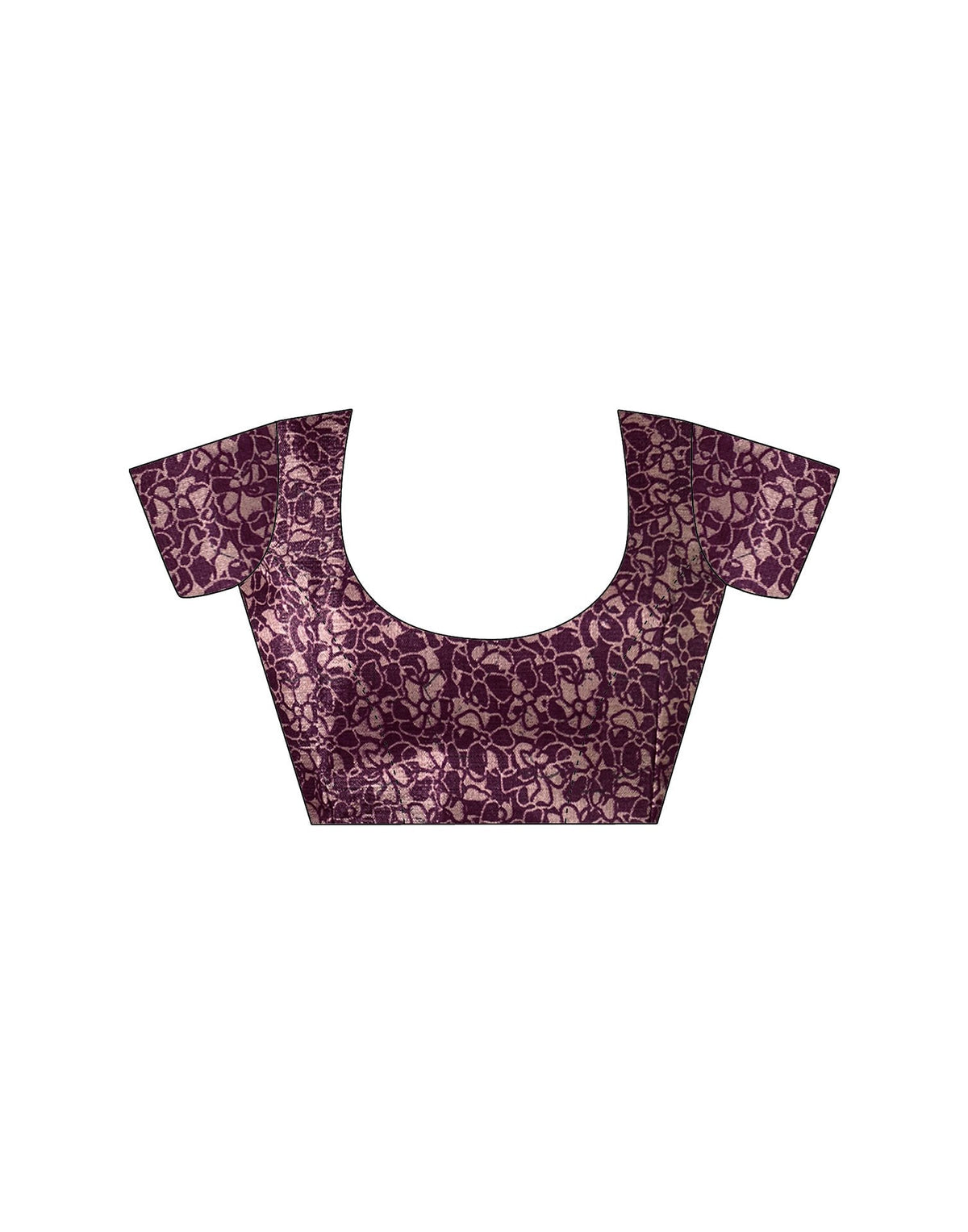 Mauve Cotton Printed Saree