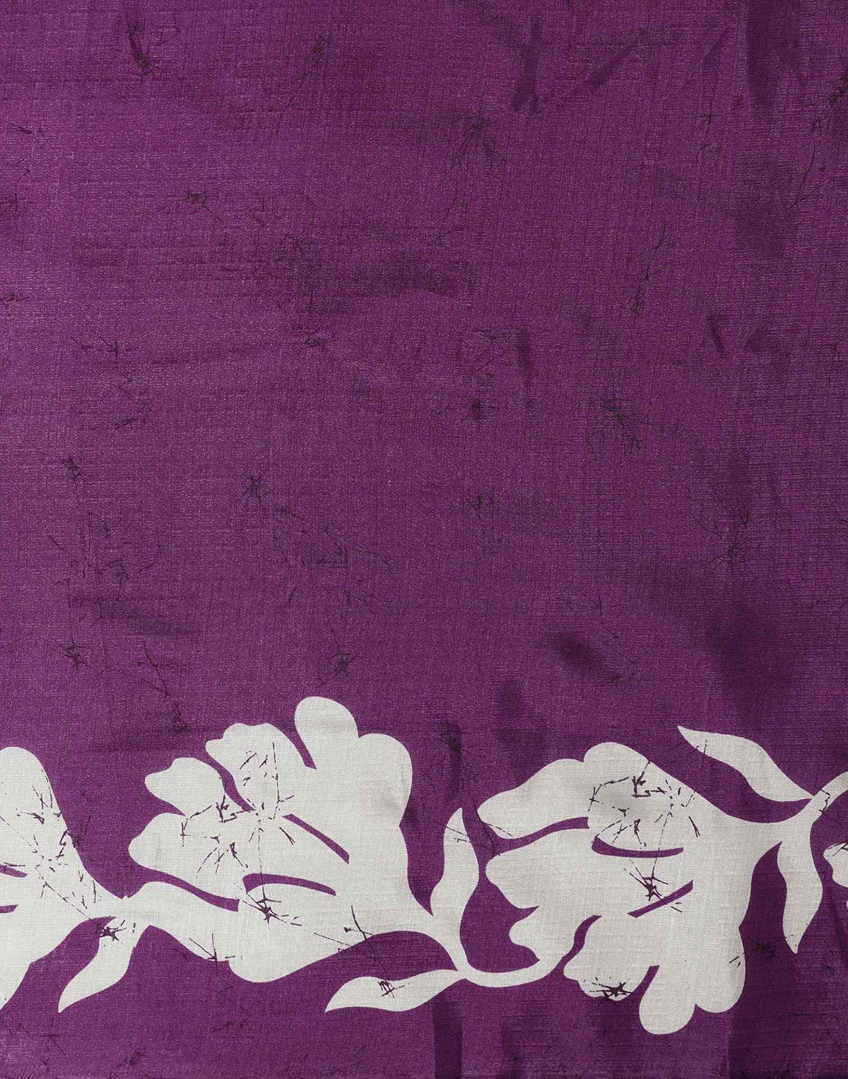 Purple Cotton Printed Saree