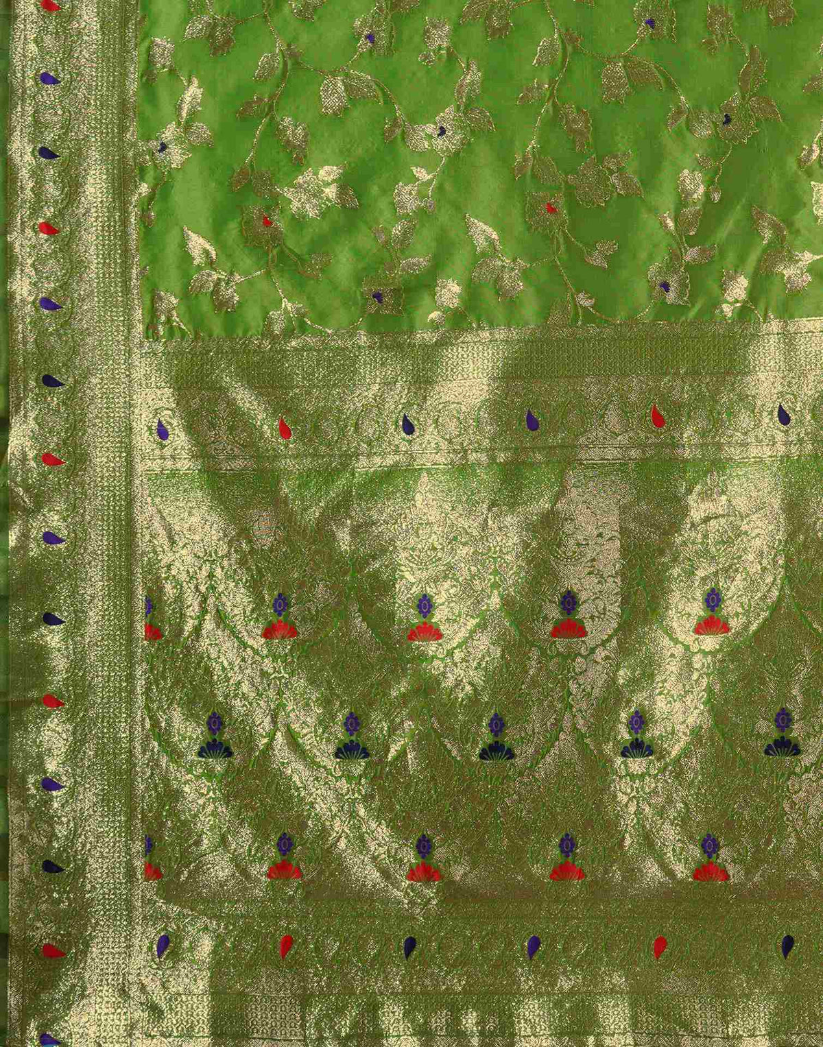 Green Silk Woven Banarasi Saree