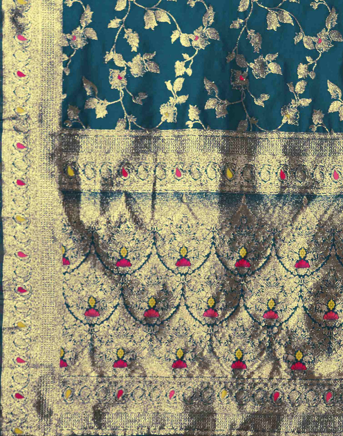 Blue Silk Woven Banarasi Saree
