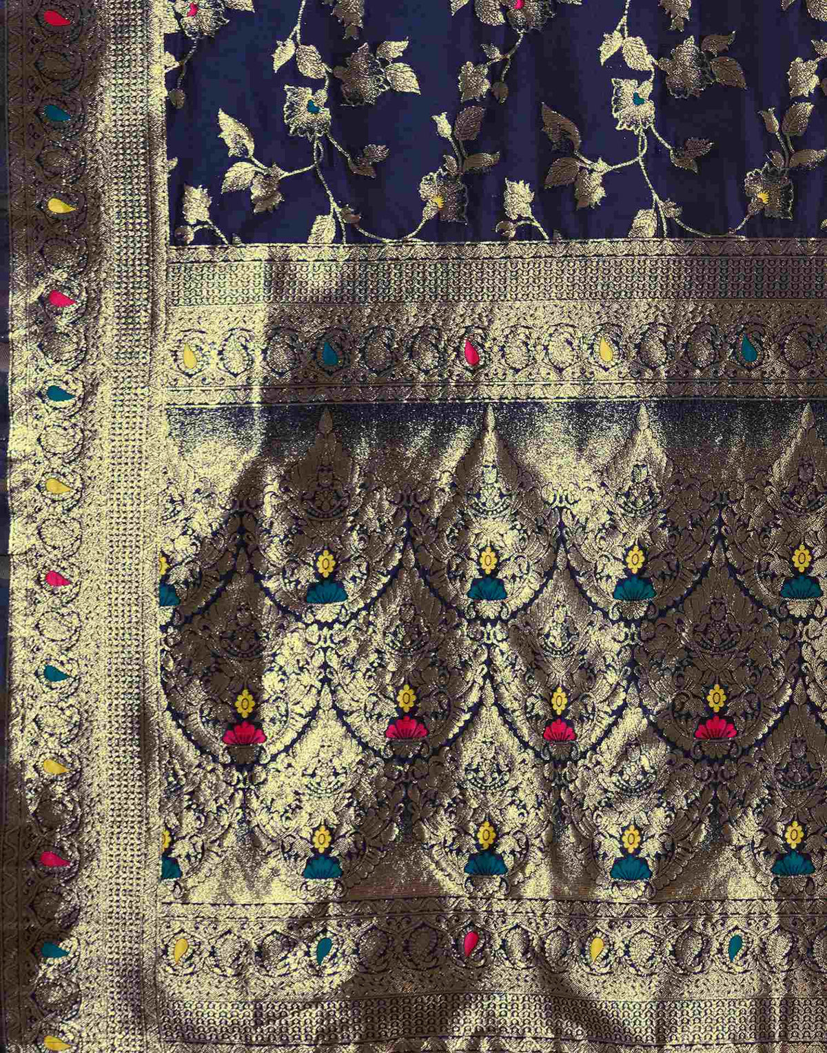 Blue Silk Woven Banarasi Saree