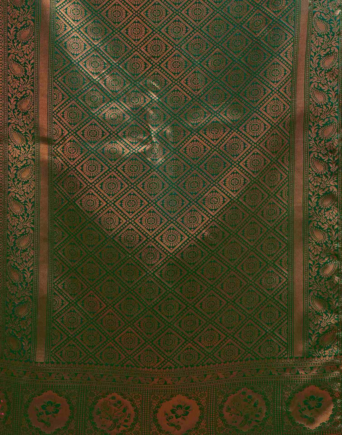 Bright Pink Silk Woven Kanjivaram Saree