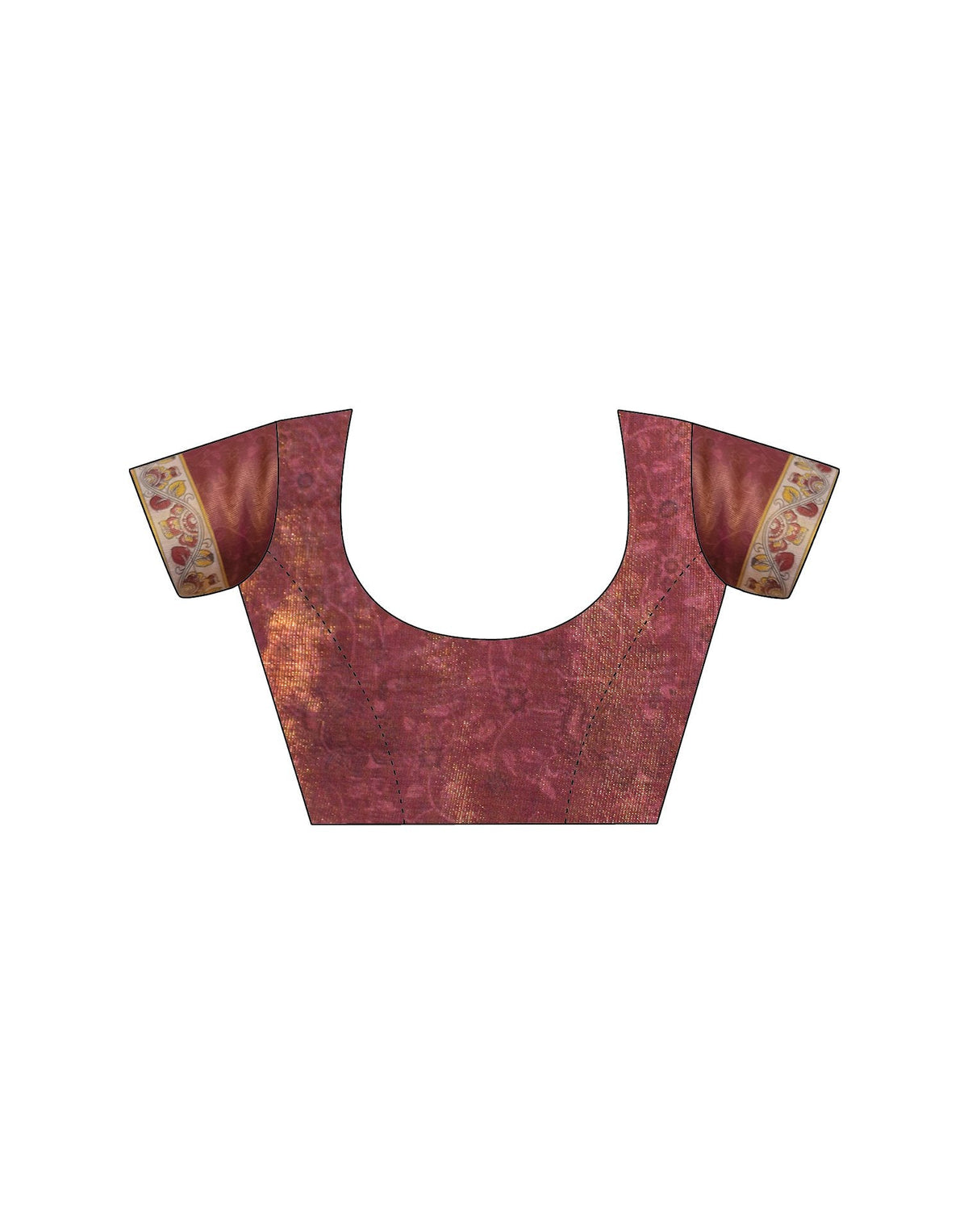 Maroon Shimmer Silk Printed Saree