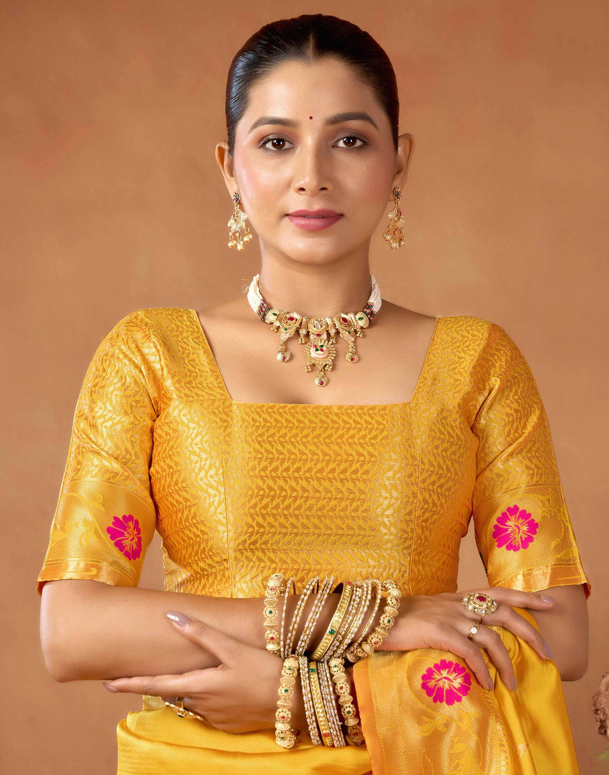 Yellow Silk Woven Paithani Saree
