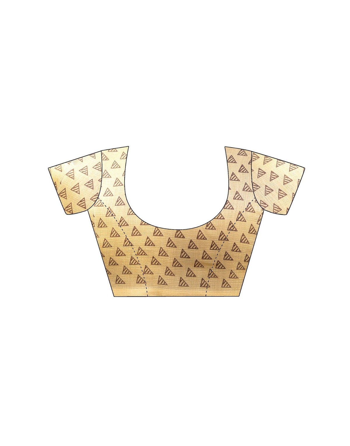 Cream Khadi Printed Saree