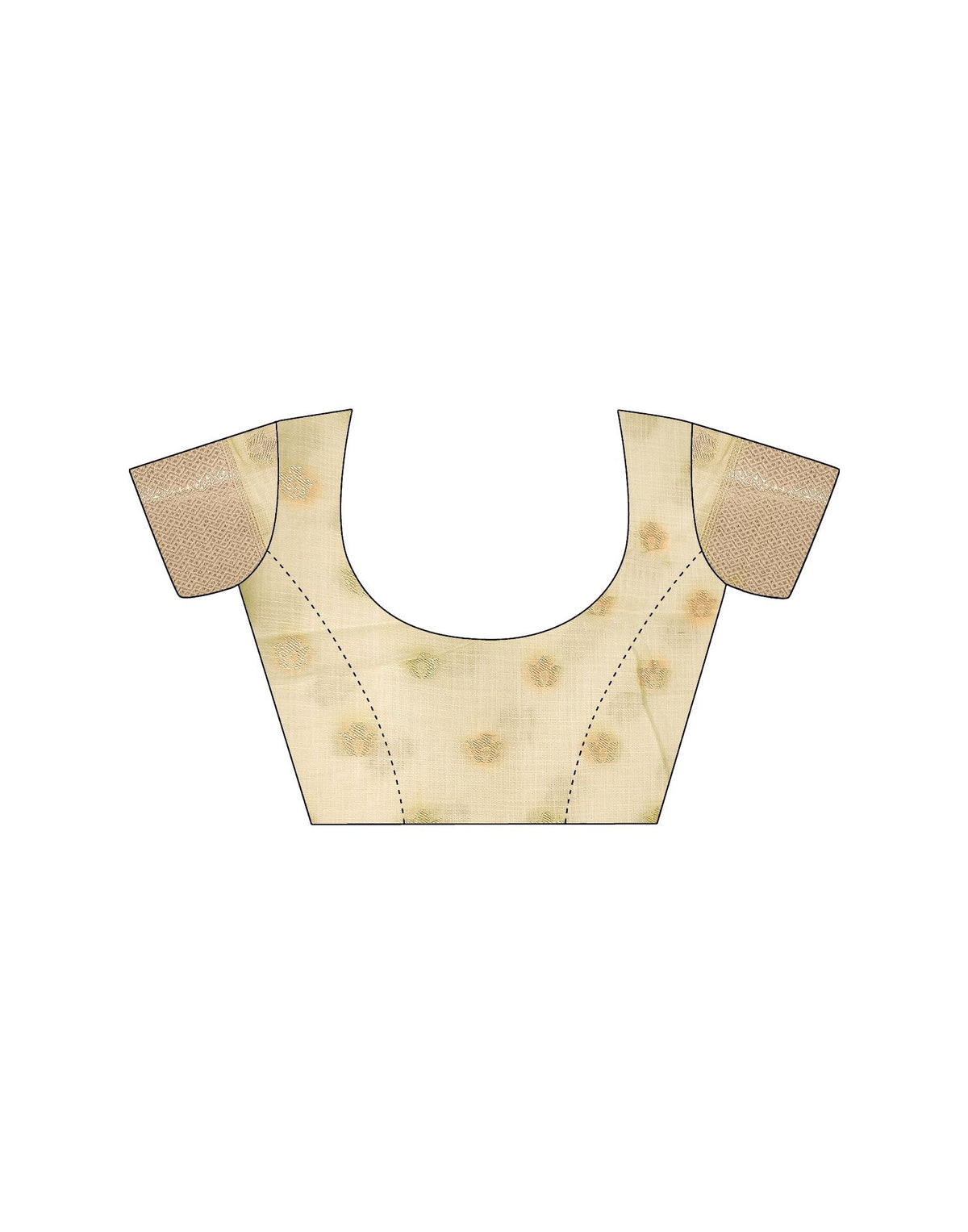 Cream Linen Woven Saree